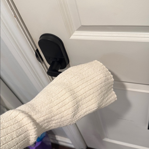 Zara Cream Ribbed Cropped Sweater - Picture 6 of 7